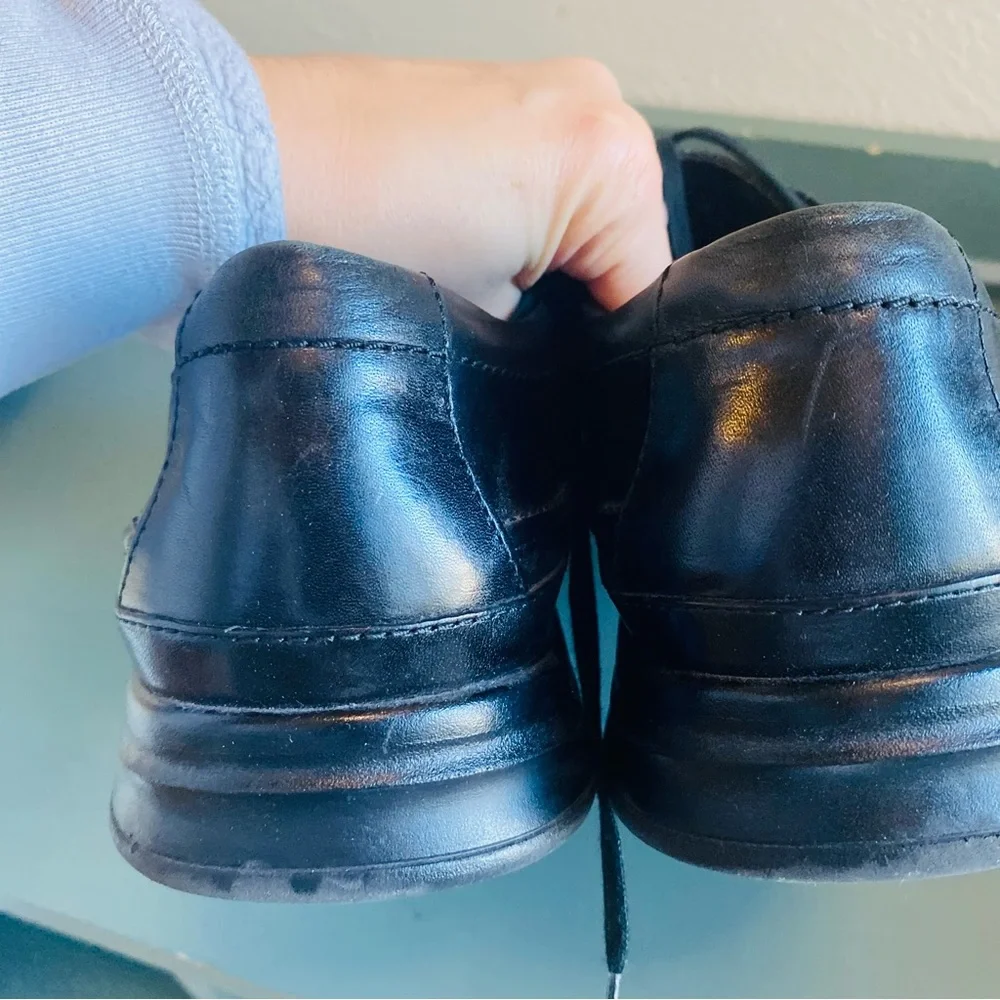 Clarks black leather